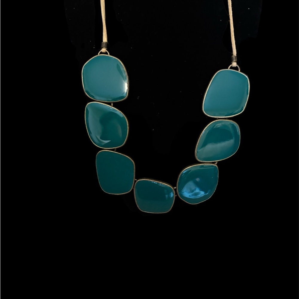 Vintage Teal Statement Necklace